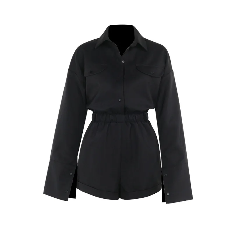 Tuta lunga casual sexy Sve da donna irt orts Fit One oulder Vita alta Sette/Nove pantaloni Lunghezza Tessuto in poliestere