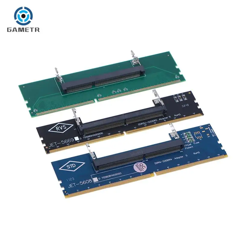 DDR3 DDR4 DDR5แล็ปท็อป SO-DIMM ไปยังเดสก์ท็อปอะแดปเตอร์แปลงการ์ดอะแดปเตอร์เชื่อมต่อหน่วยความจำแรม