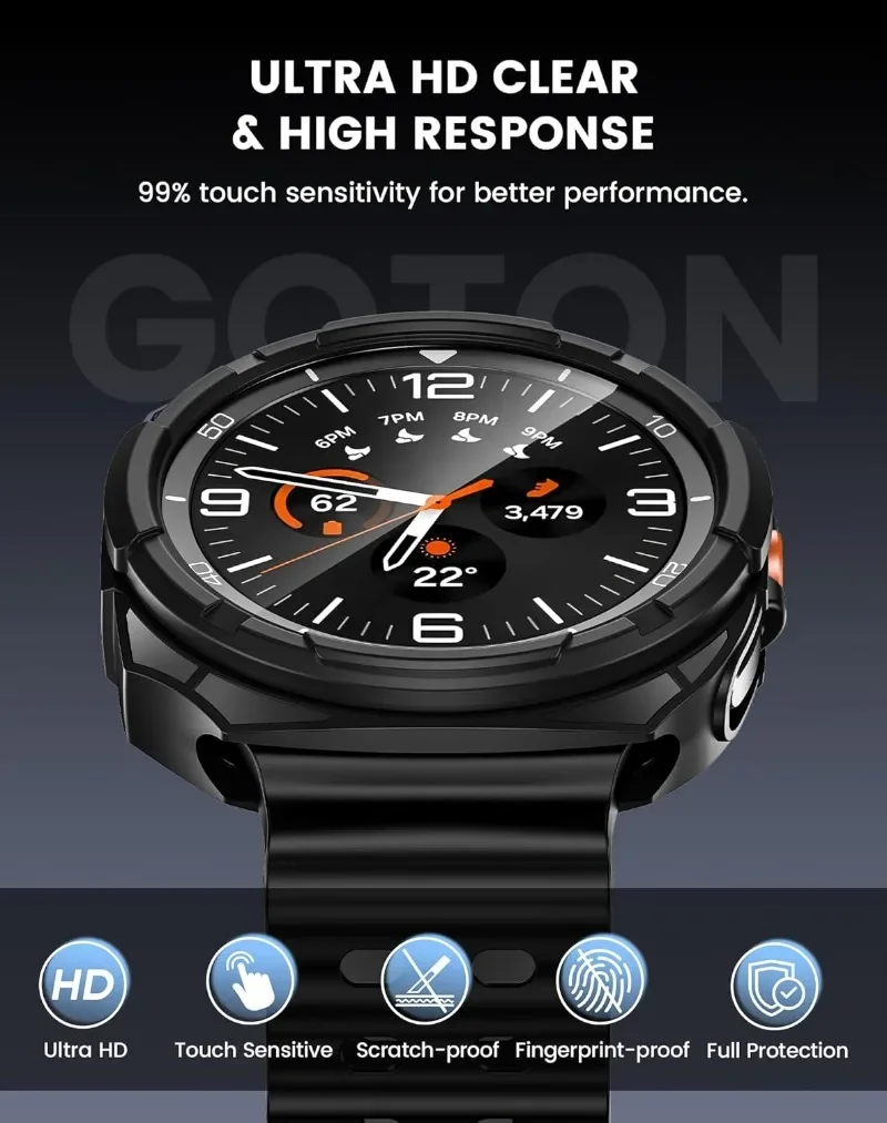 Чехол 3 в 1 + закаленное стекло + кольцо-рамка для Samsung Galaxy Watch 8 Classic 46 мм, защитный бампер из ТПУ, часы 8 классических аксессуаров