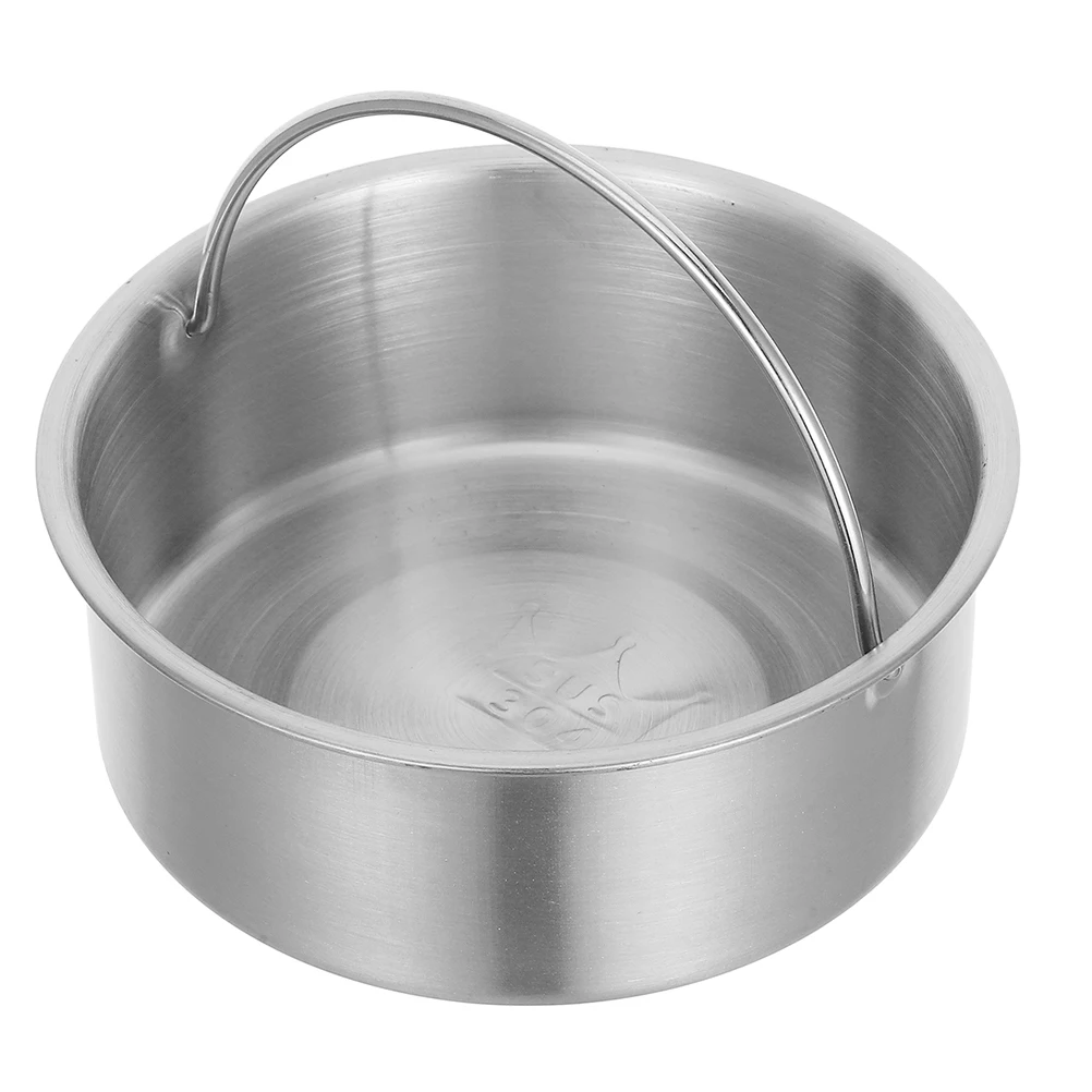 

1pc Stainless Steel Stew 600Ml Ergonomic Handle Steam For Egg Rice Steaming Compact Kitchen Portable Metal Steamer Rice Egg Stew