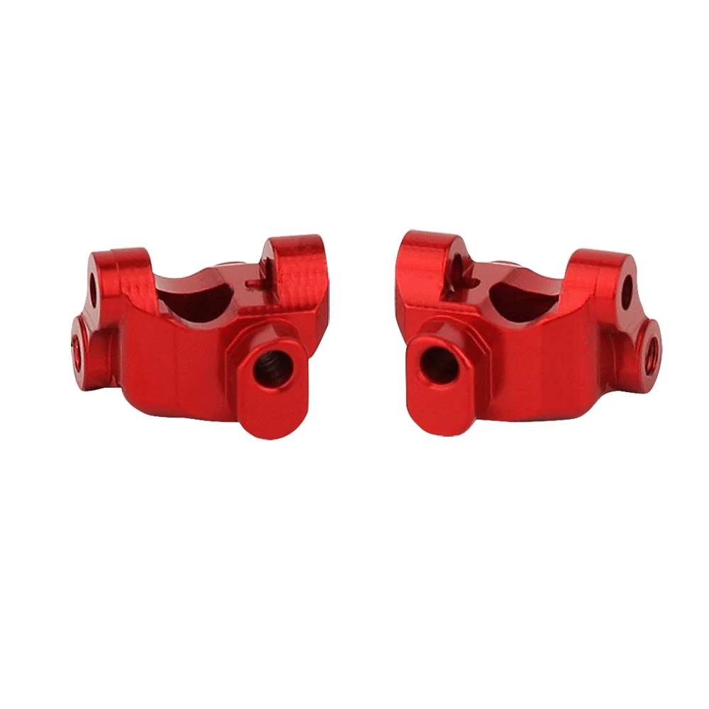 CNC Aluminum Front C‑Hub Pair For LOSI 1/18 Mini‑T 2.0 2WD Stadium Truck RTR RC Car Upgrade Part,Black Red Silver Optional 4.3g