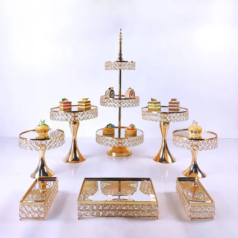 Multi Tier Metal Cake Stand Display Rack for Wedding Party Dessert Candy Plate Holder Decoration Gift Home Kitchen Organizer