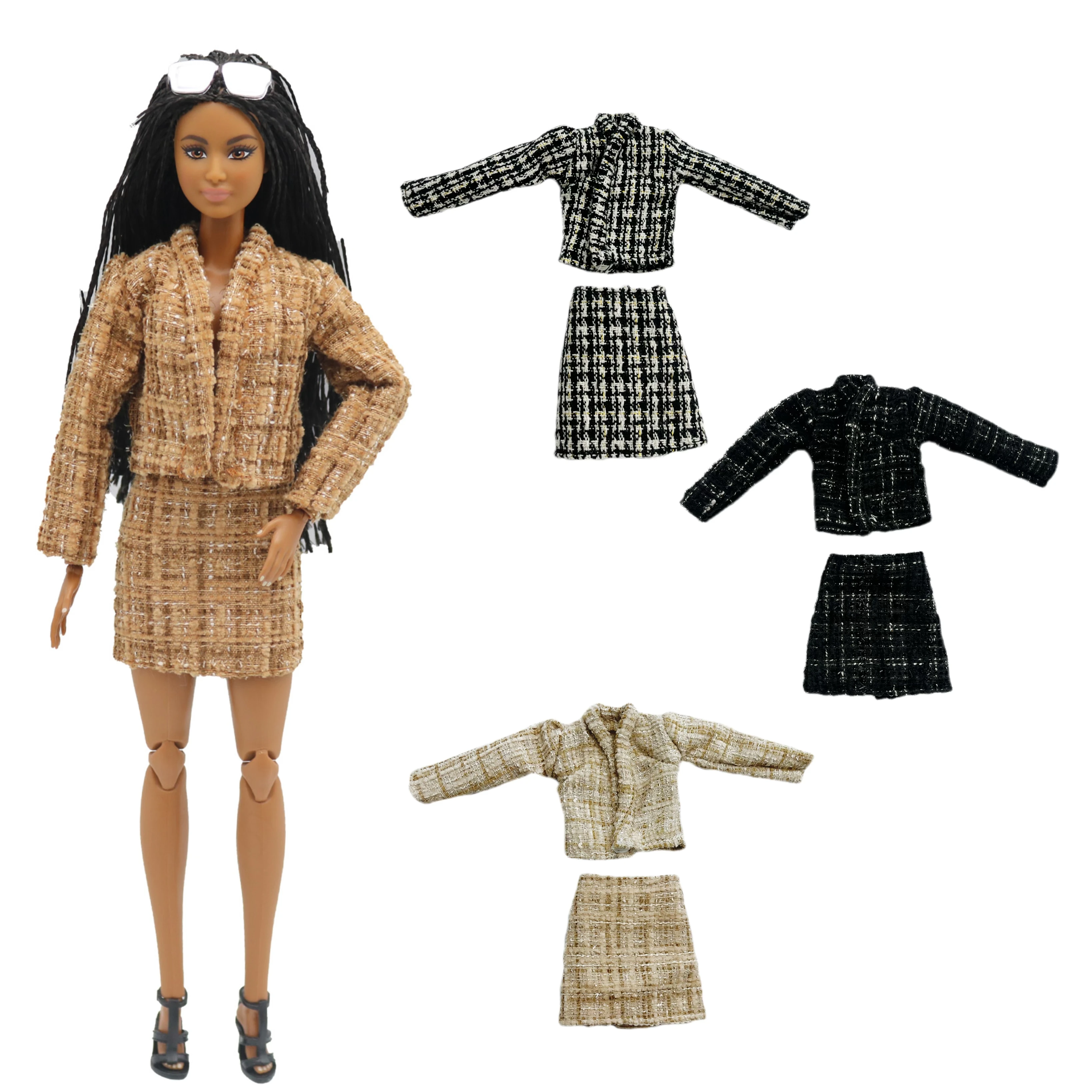 30Cm 1/6 Barbie Pop Kleding Rok Temperament Slijtage Bijpassende Stukken Outfit Poppenhuis Accessoires Dagelijkse Jas Set Voor Meisjes speelgoed