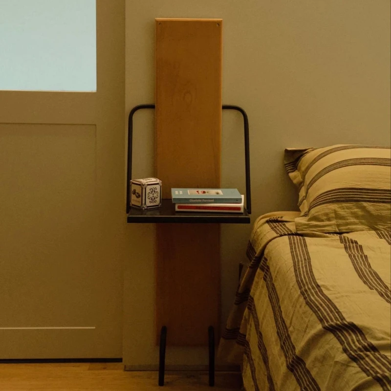 

Shelf Foldable Storage Frame Bedside Table Cute Little Man