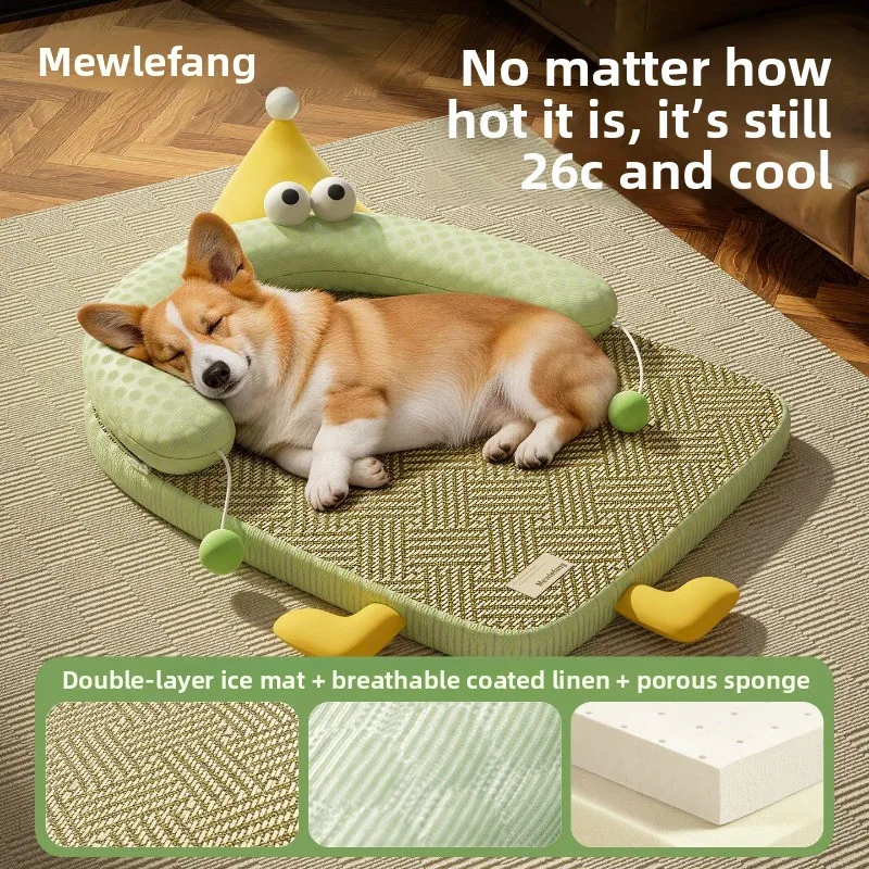 

Pet Summer Cooling Mat Universal Cooling Bed for Cats and Dogs Breathable Anti-Slip Sleep Mat for Cats and Dogs in Summer