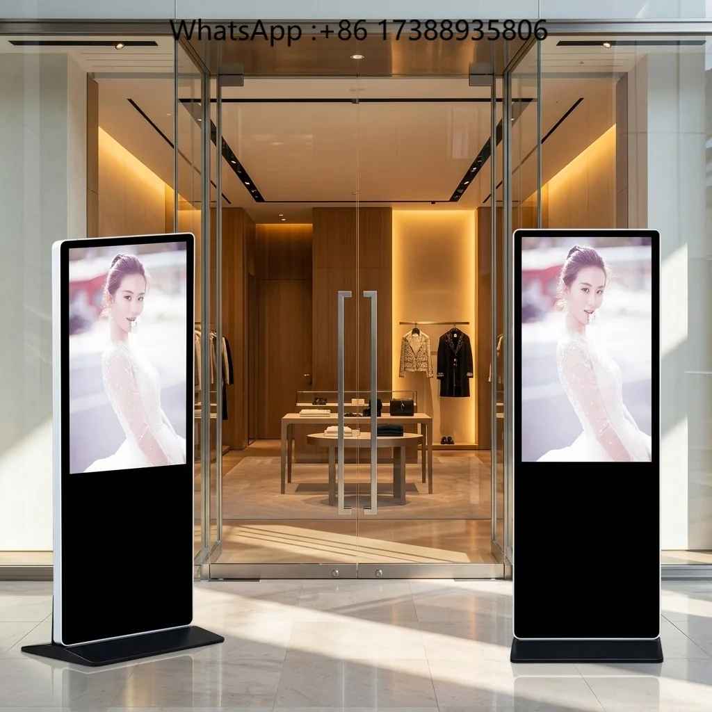 55 Inch Kiosk Totem Media Player Digital Signage Advertising Kiosk Infrared Touch Screen Show Touch Screen Indoor LCD Display