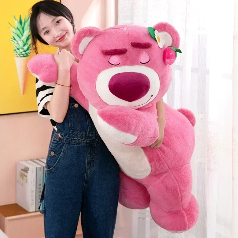 110cm Super big size  Disney Kawaii Lotso Leather Shell Unfilled Pillow Long Lying Cartoon Soft Leather Shell Plush Toy Gift