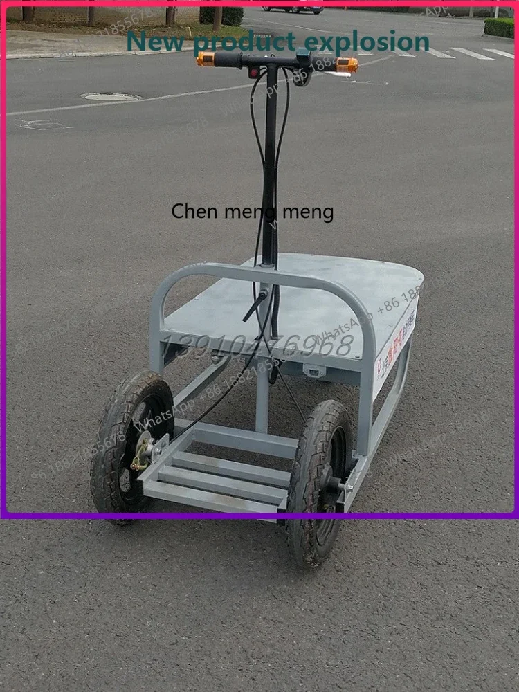 K182  Trolley Flat Folding Workshop Warehouse Handling Metal Shopping Cart Transport Vehicle