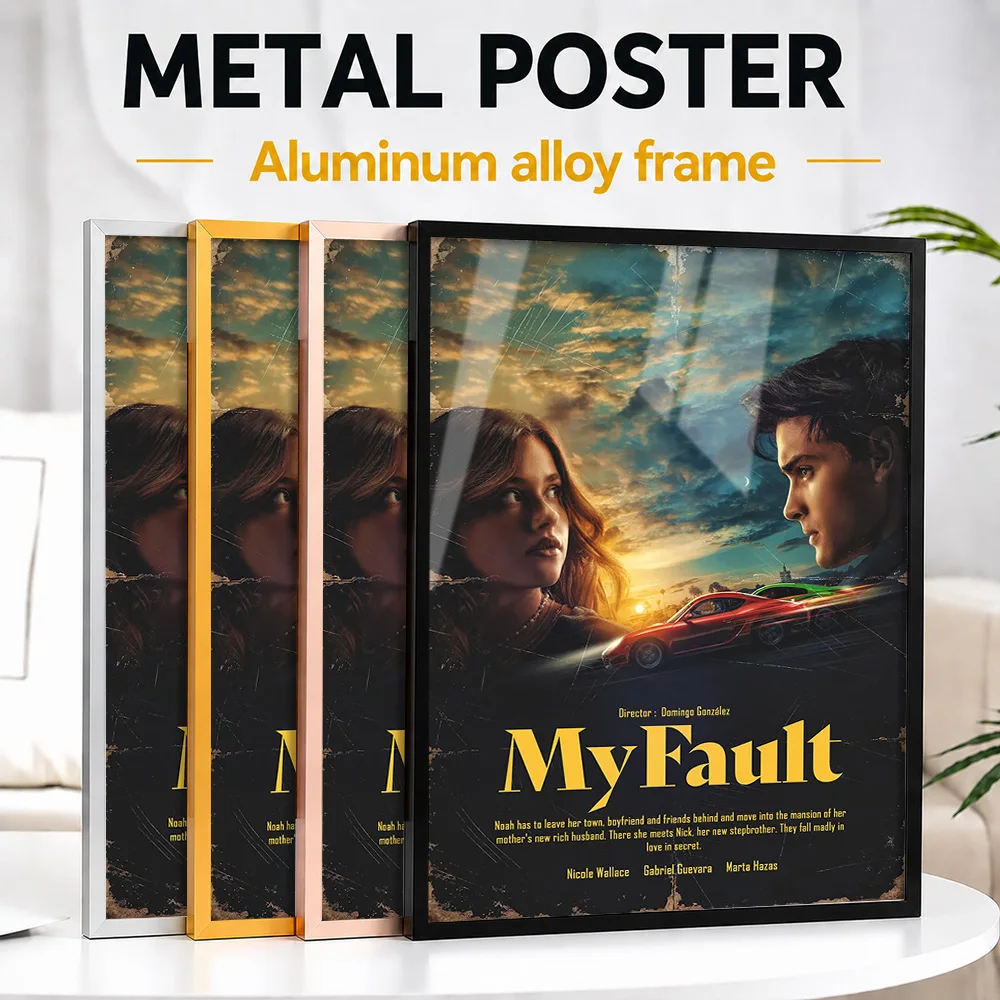 My Fault Movie Framed Aluminum Metal Poster Customized Screen Tribute Wall Art Designed For Story Lovers To Display In Theater