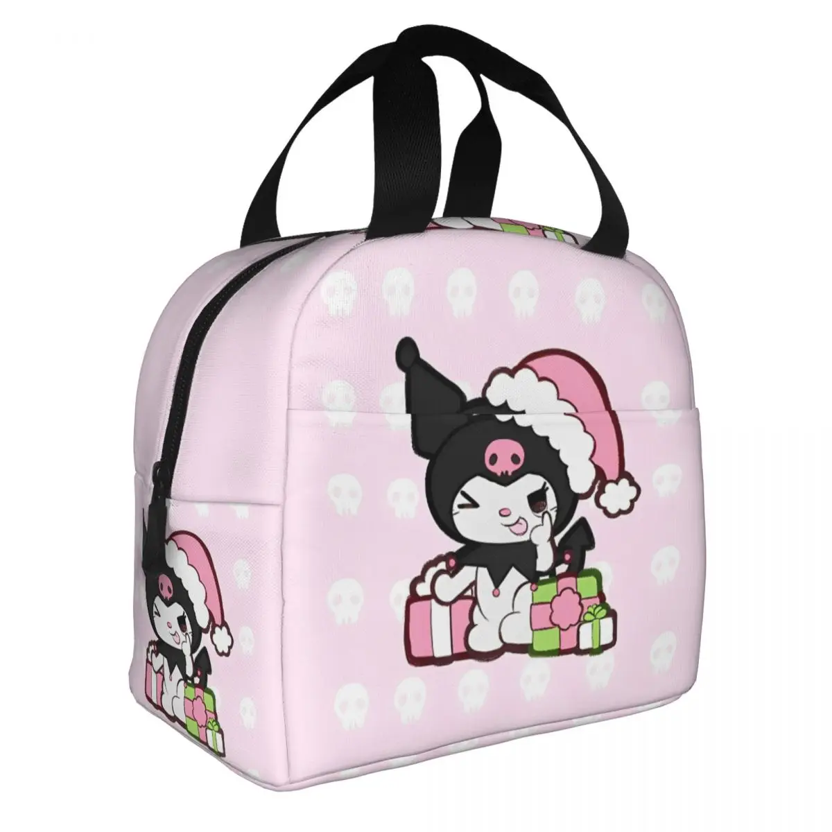 Pink Kuromi Christmas Cutie Insulated Lunch Bag Cooler Bag Reusable Large Tote Lunch Box Girl Boy Office Outdoor