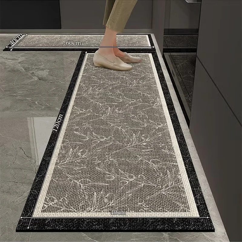 

Kitchen Vinyl Rug Absorbent Floor Mat Pvc Anti-slip Entrance Doormat Bathroom Toilet Area Rugs שטיח למטבח Tapete De Cozinha 주방카펫