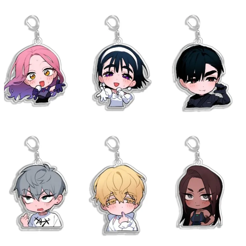 

Брелок для ключей Alien Stage Lvan Mizi, милый акриловый аниме-брелок в стиле чиби, мультяшная коллекция игрушек DIY, подарок для друга, праздничный подарок