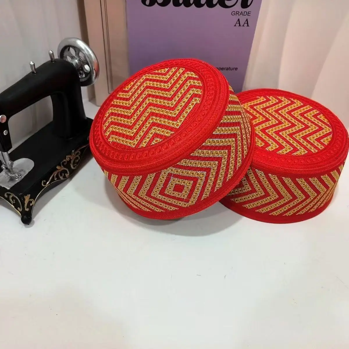 Free Shipping Muslim Caps For Men Clothing Prayer Hat Islamic Embroidery Kufi Tax Products Kippa Turkish Modern Polyester 03642