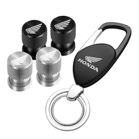 High-quality motorcycle Keychain&Wheel Tire Valve Caps For Honda CRF CB CR XR CRM CBR 125 250 300 350 400 500 600