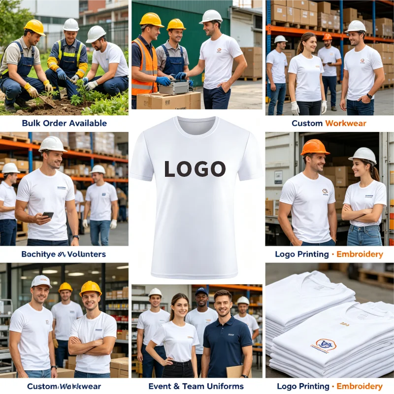 Custom Staff Uniform T-Shirt Printing Embroidery Quick Dry Salon Bar Gym Studio Wholesale