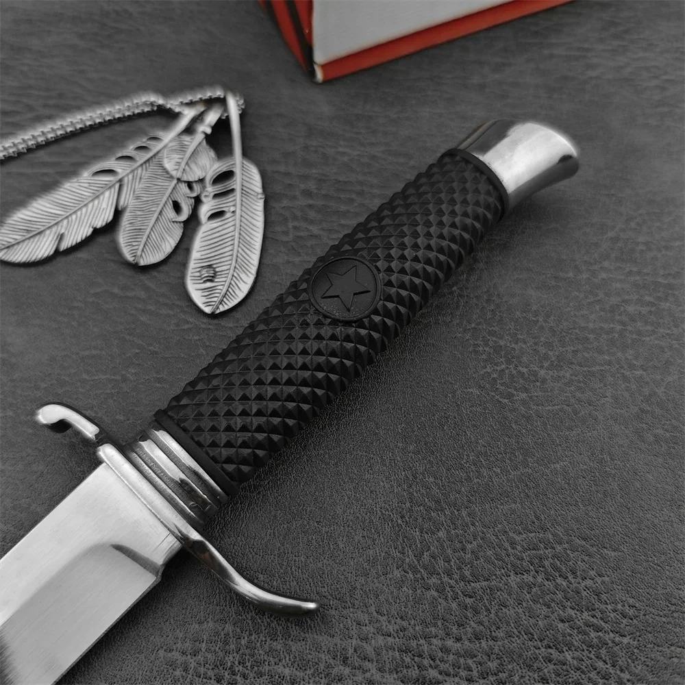 Fixed Blade Knife Russian Style Tactical Knife 440C Blade Nylon Fiber Handle Outdoor EDC Camping Hiking Survival Hunting Tool