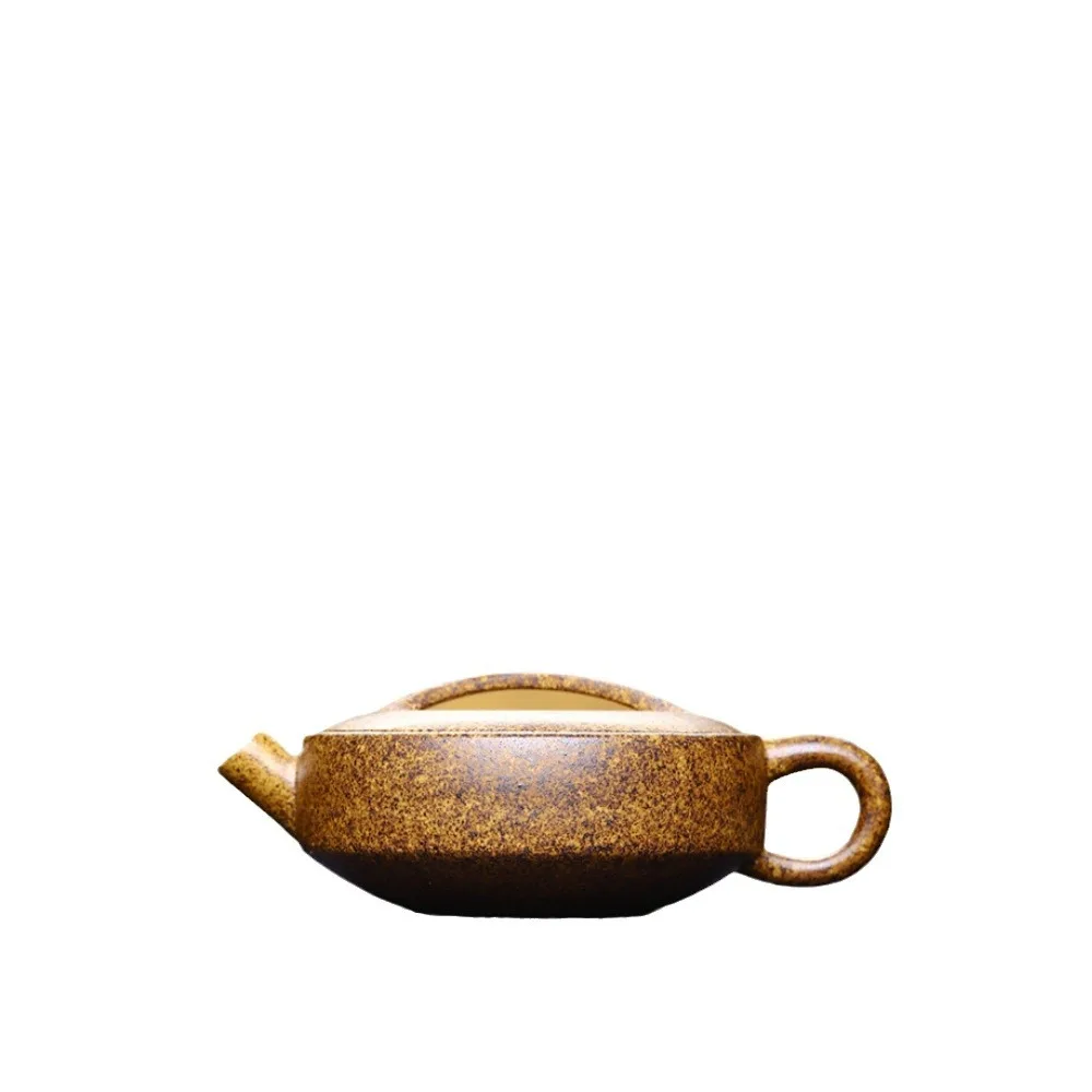 Yixing Handmade Purple Clay Pot with Old and Rotten Bottom Trough, Qingshang Shanruoshui Kung Fu Tea Set, Chinese Tea Pot, 130ml