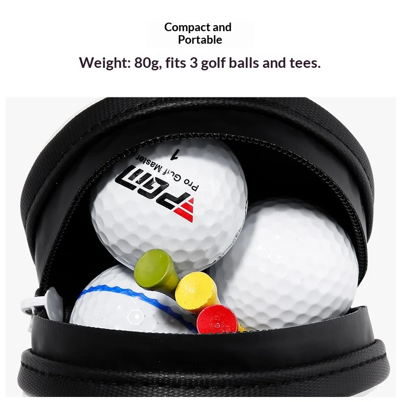 حقيبة جولف PGM حقيبة كرة صغيرة صغيرة مقاومة للماء حقيبة ملحقات تخزين محمولة، يمكن أن تحمل 3 كرات #4