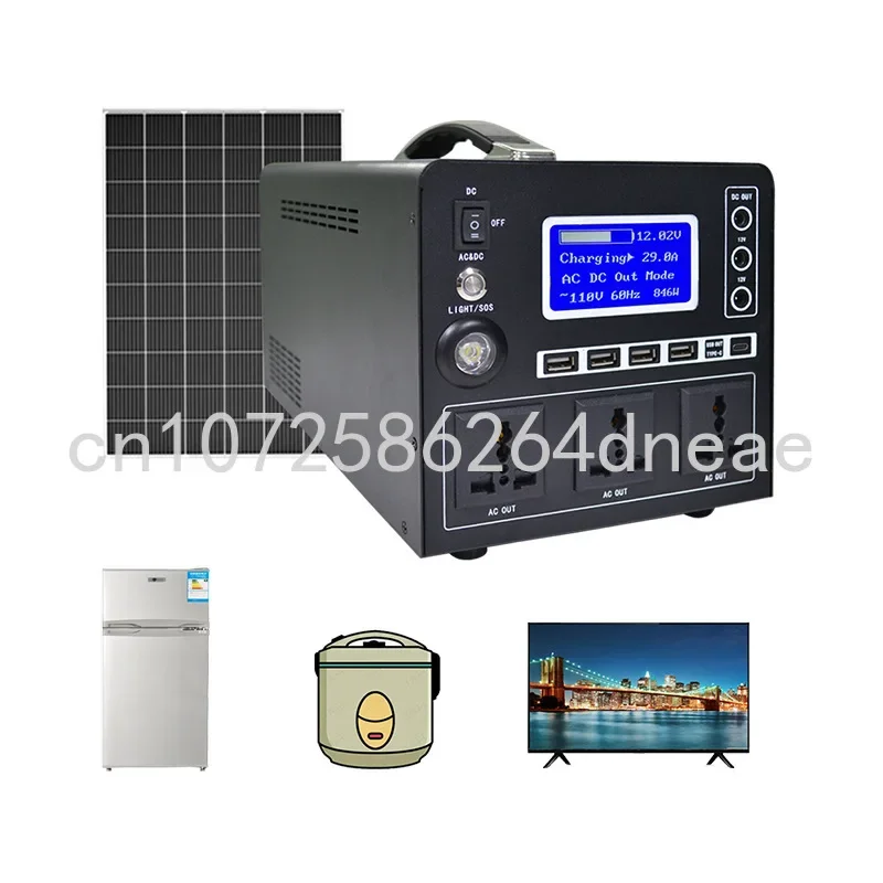 500W 1KW Household or Outdoor Small All in One Solar Energy Systems Portable Solar Power Generator Station