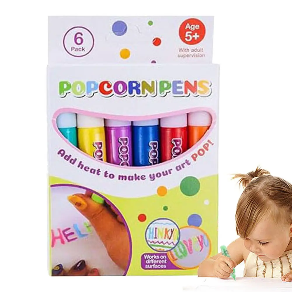 Neuer exotischer Popcorn-Stift, multifunktionaler Schaumstoff-Marker, Notizbuch, magischer Stift für Kinder, lustiger flauschiger Stift, 3D-Blasenstift – Detail 2