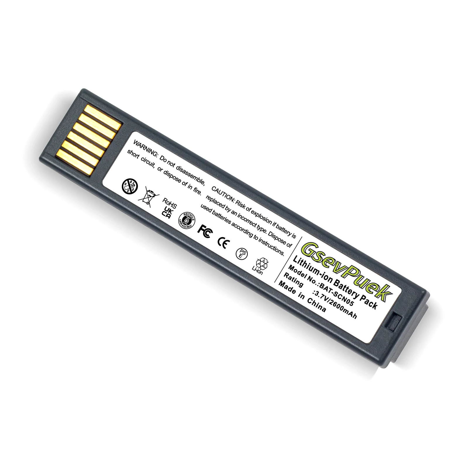 

Replacement Battery for Honeywell Voyager Series Scanners | 2600mAh 3.7V | Model BAT-SCN05 / 50148009-001