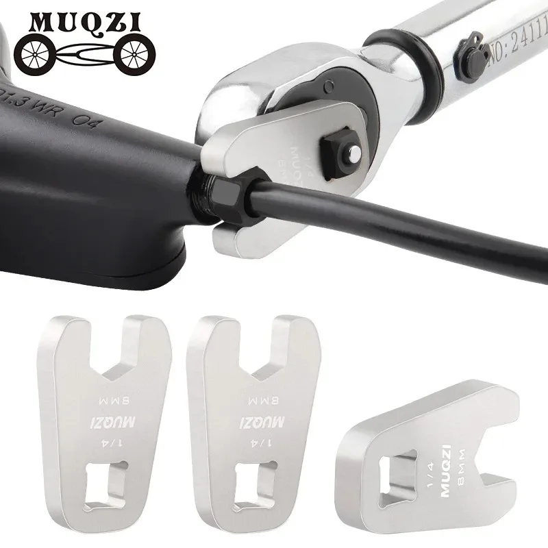 MUQZI-llave de Cable de freno de disco de bicicleta M8, herramienta de instalación de perno de manguera de freno hidráulico para llave dinamométrica de 1/4"