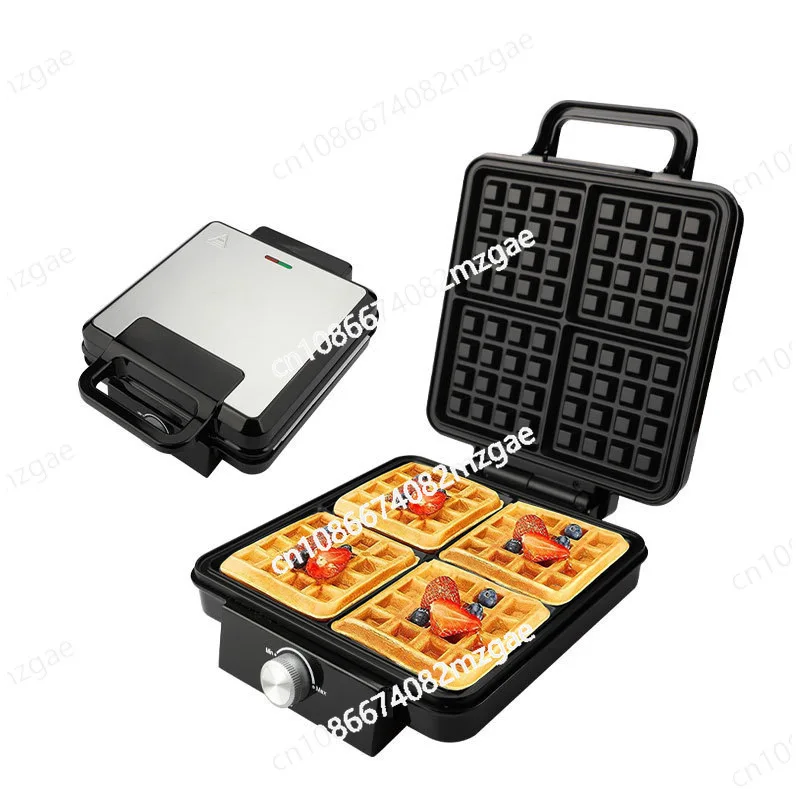 

Вафельница Бытовая машина для завтрака из четырех частей Кухонная техника Сэндвич-машина Электрический колокольчик для торта