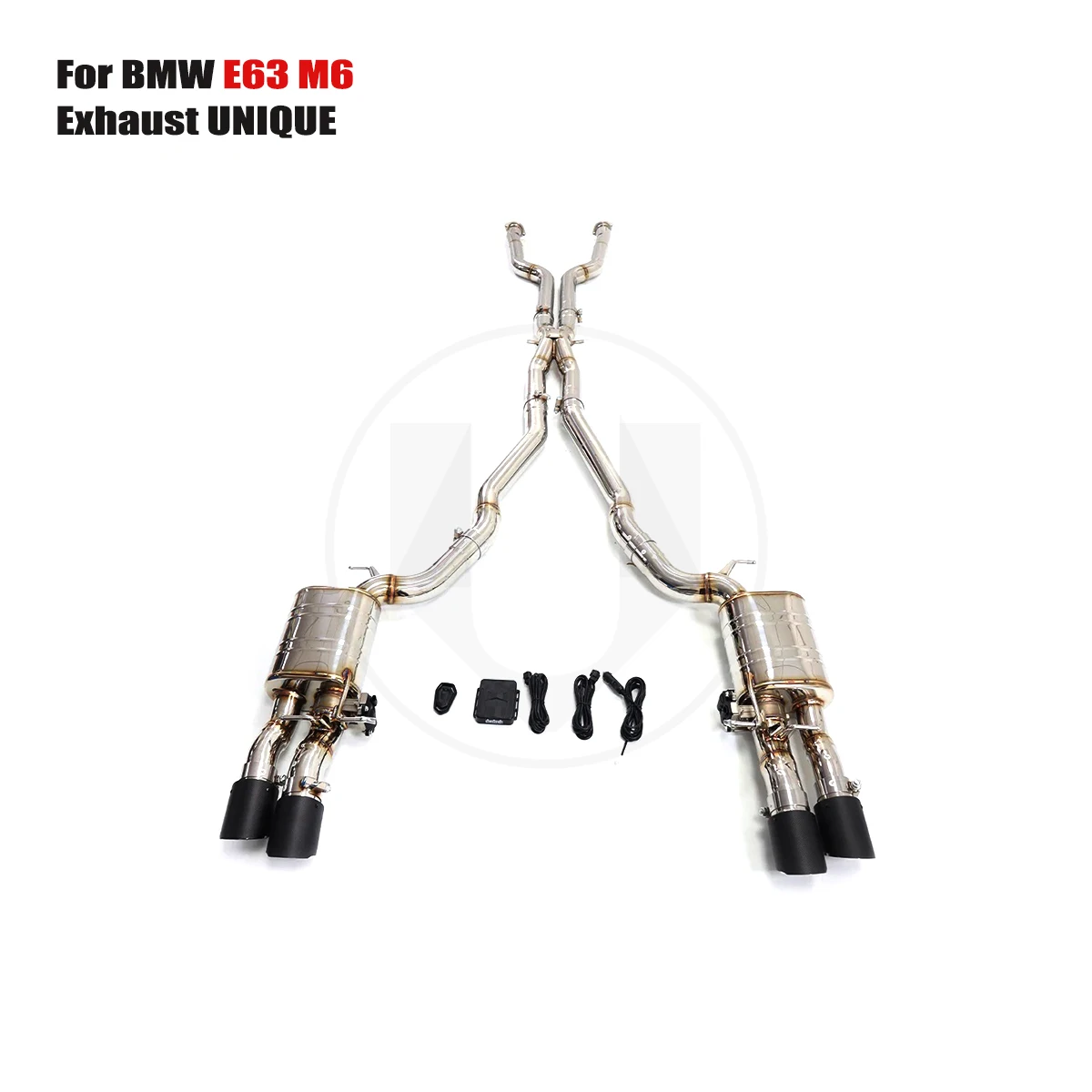 تصميمات فريدة من نوعها BMW E63 E64 M6 5.0L T304 نظام عادم صمام رياضي من الفولاذ المقاوم للصدأ