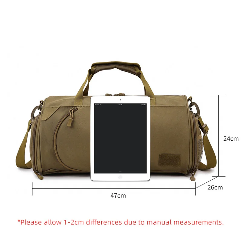 Gym Fitness Bag Dry and Wet Separation Large Capacity Short Distance Travel Handbag for Men Outdoor Sports Sling Shoulder Bag