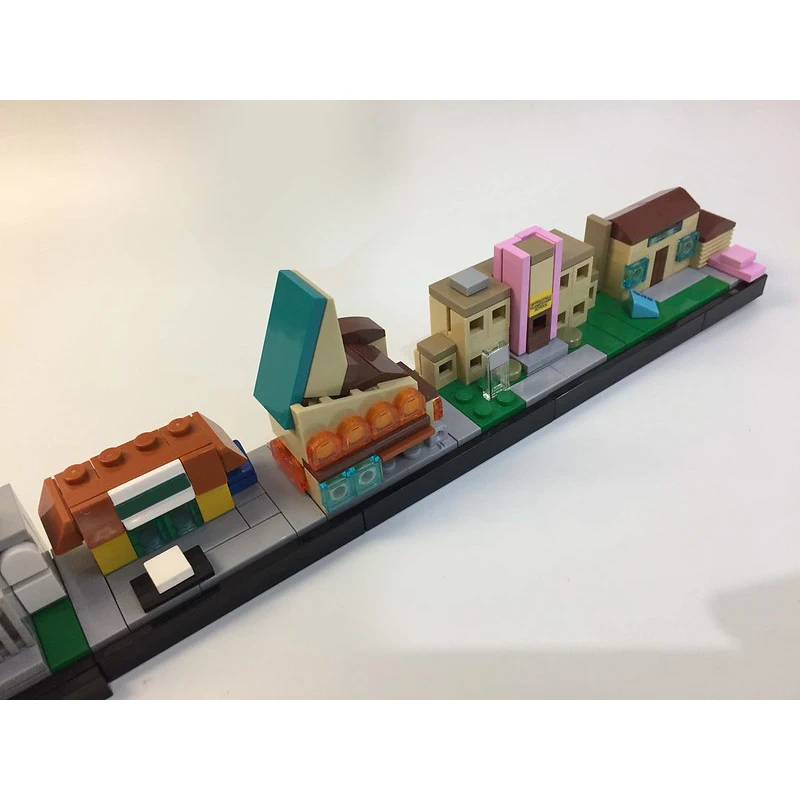 classic cartoon skyline architecture bricks house town haus diorama blocks moc fans building gift kid toy product decor set