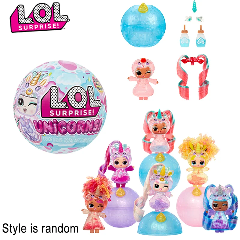 Muñeca LOL Surprise Unicorns Original, Crea Tu Propia Muñeca Mágica, 7 Sorpresas, Cuerpo Transparente, Efecto Lámpara de Lava, Juguetes Coleccionables para Niñas