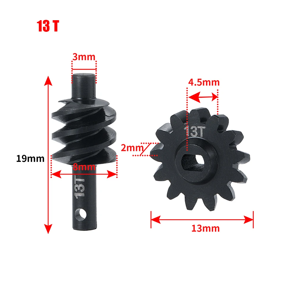 YEAHRUN 12T/13T/14T/16T/18T engranaje de eje diferencial/cubierta para Axial SCX24 1/24 coche trepador de control remoto camión piezas de mejora Accesorios