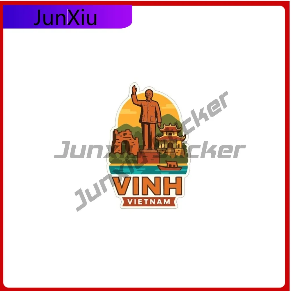 

Vinh Vietnam City Sticker Outdoor Decor Scratch-proof Accessories Vinyl Decal Suv Window Screen Camping Speedboat Rear Windshiel