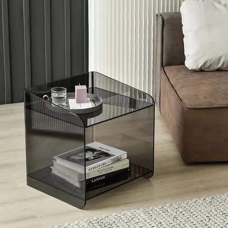 Acrylic Bedside Table Light Luxury Modern Minimalist Creative Mini Nordic Minimalist Bedroom Small Bedside Storage Cabinet