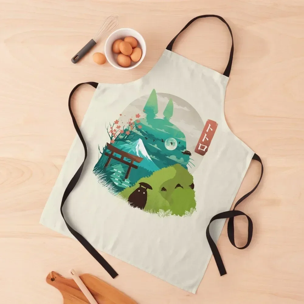 

Happy Landscape Apron restaurant accessories Womens Dresses For Kitchen Women Ladies Apron