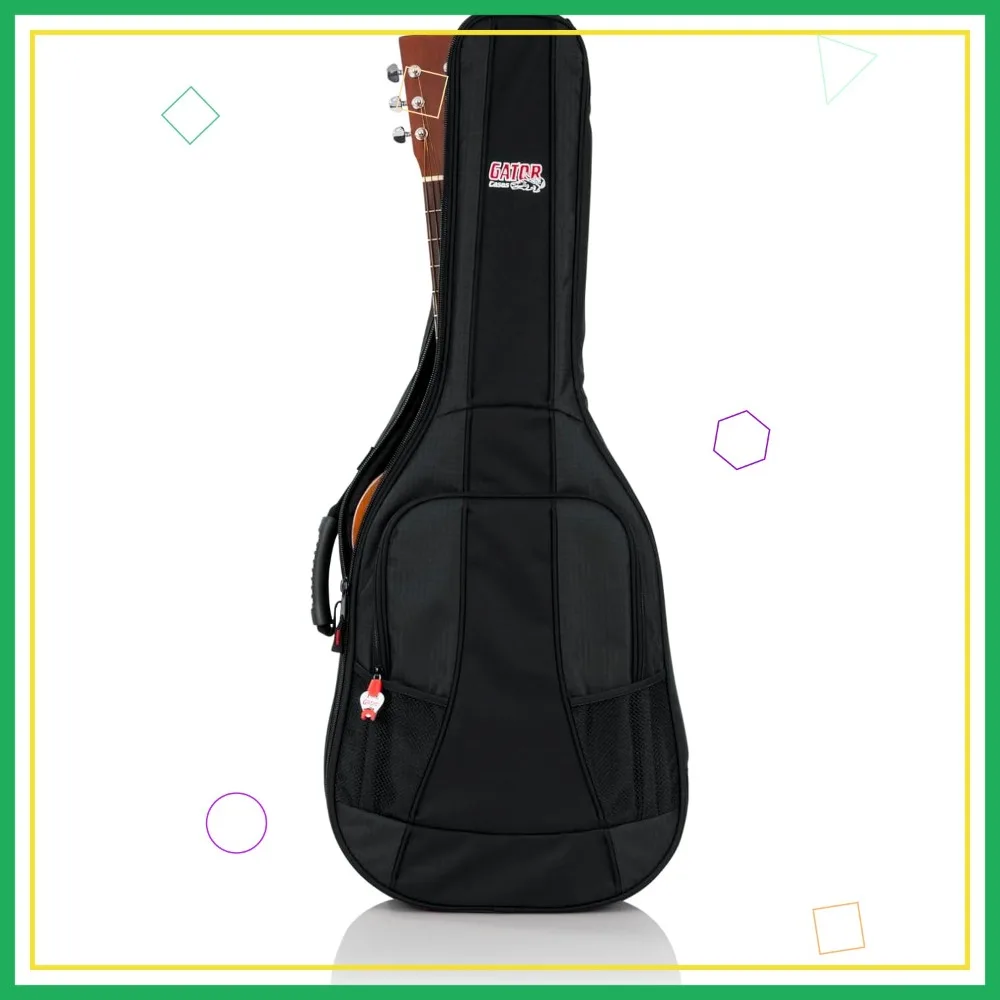 

Mini Acoustic Guitar Gig Bag with Adjustable Backpack Straps, Padded Protection for Travel