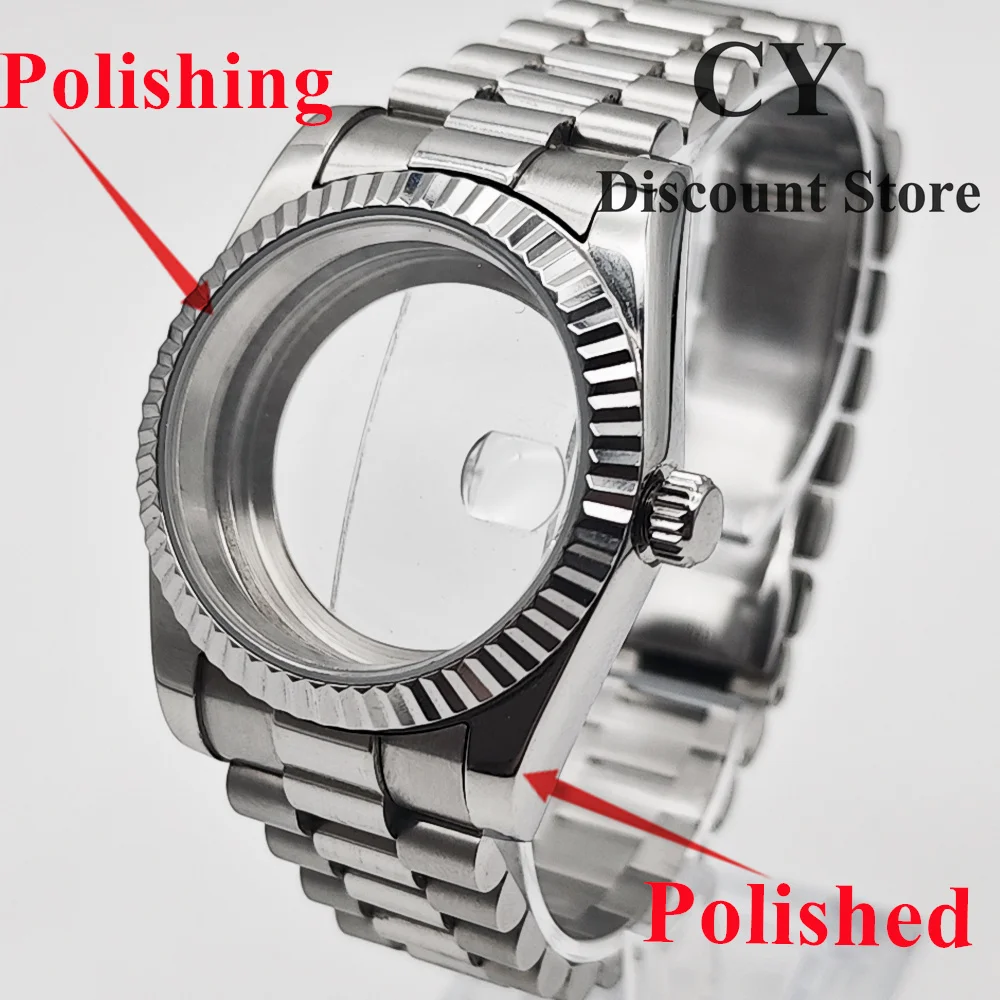 

Корпус RICHUS NH35 36 мм/39 мм, серебряный корпус для часов, сапфировое стекло, подходит для NH35 NH36 ETA2824 2836 Miyota82-DG, аксессуары для часов с механизмом