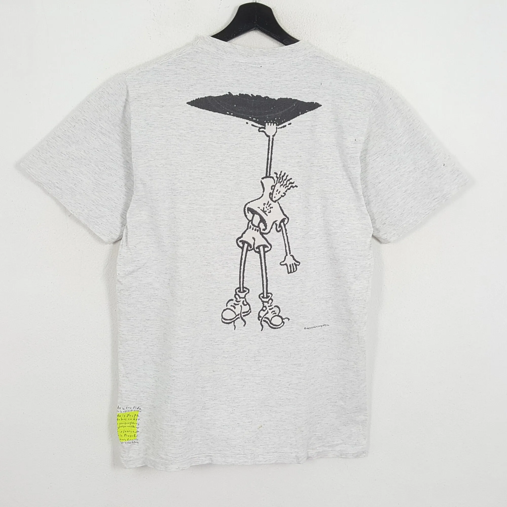 Vintage FIDO DIDO 7 UP w stylu Cartoon z nadrukiem z tyłu T Shirt długie lub krótkie rękawy