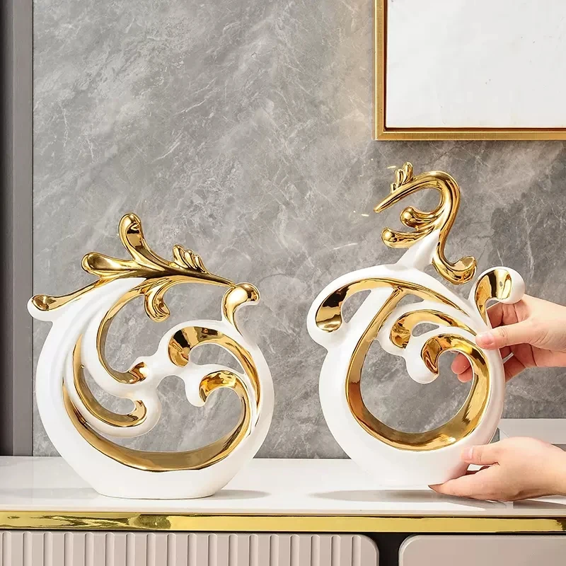 Creative Light Luxury Dragon and Phoenix Chengxiang Decorative Ornaments and Decorations - High end Gifts for New Houses in the