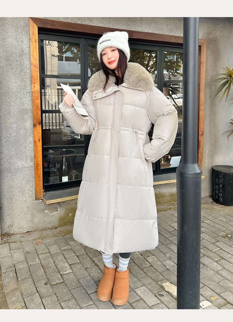 

Женские свободные зимние парки оверсайз 2025, женское пальто с меховым воротником на хлопковой подкладке, утепленное теплое пальто, женские куртки, парки