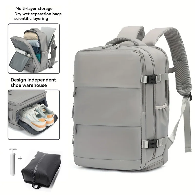 Backpack new fashionable casual backpack high-end business large capacity computer airbag pump men's and women's backpacks