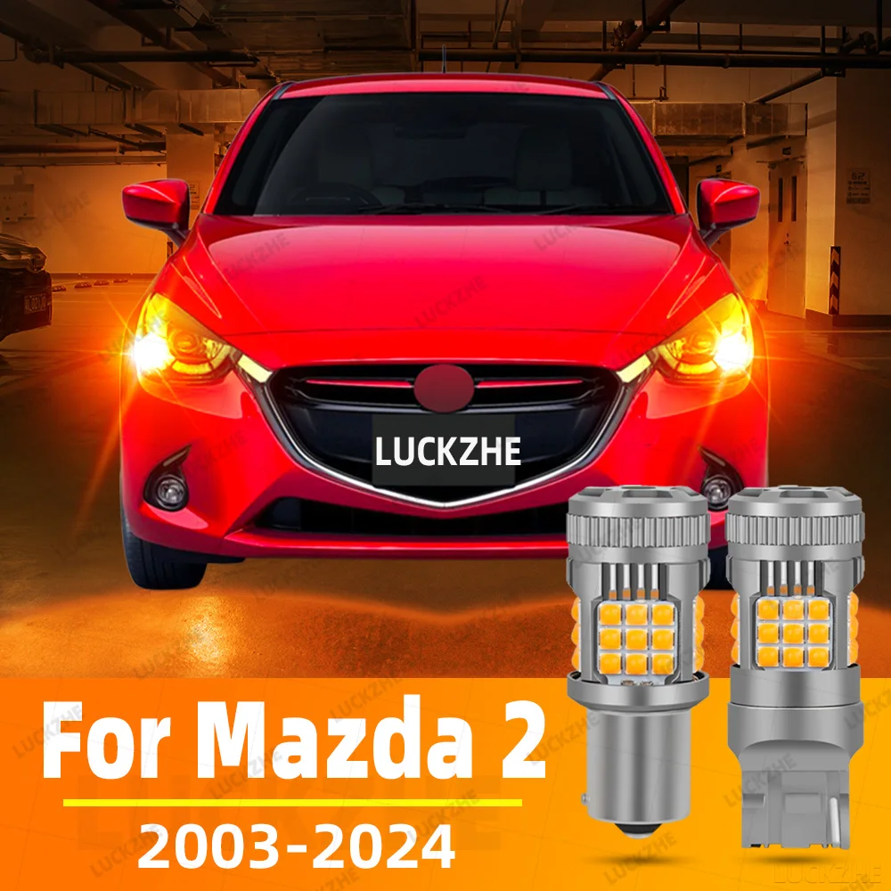 For Mazda 2 Demio 2003-2024 2023 2022 2021 2020 2019 2018 Turn Signal Light LED Blinker Bulbs Lamp Amber Yellow Super Bright