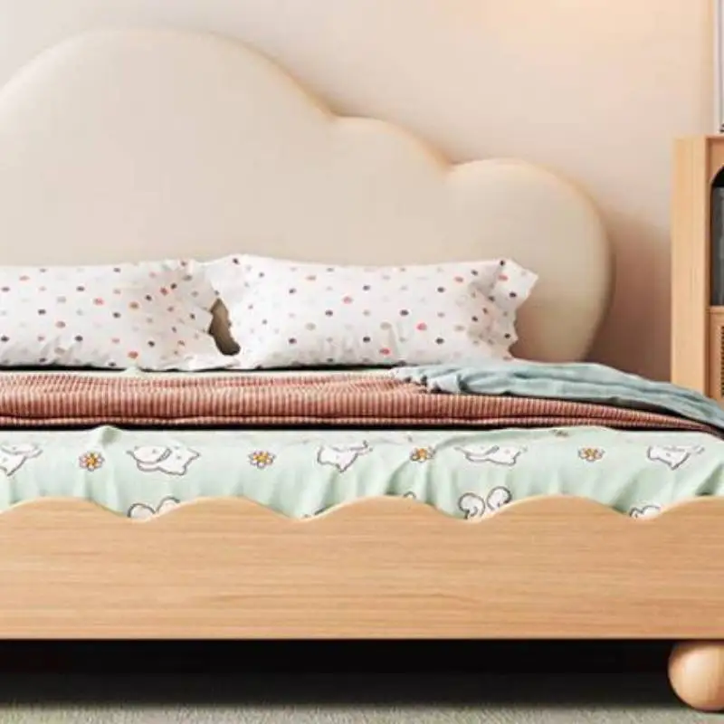 سرير أطفال عادي أوروبي آمن قابل للتوسيع بسيط فردي للأميرة سرير أطفال بنات تصميم حديث Lettino Per Bambini أثاث منزلي #4