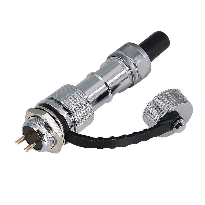 conector-gx12-ip67-a-prova-d'Agua-plugue-femea-e-soquete-macho-de-2-pinos-tipo-padrao-reto-com-tampa-metalica-contra-poeira