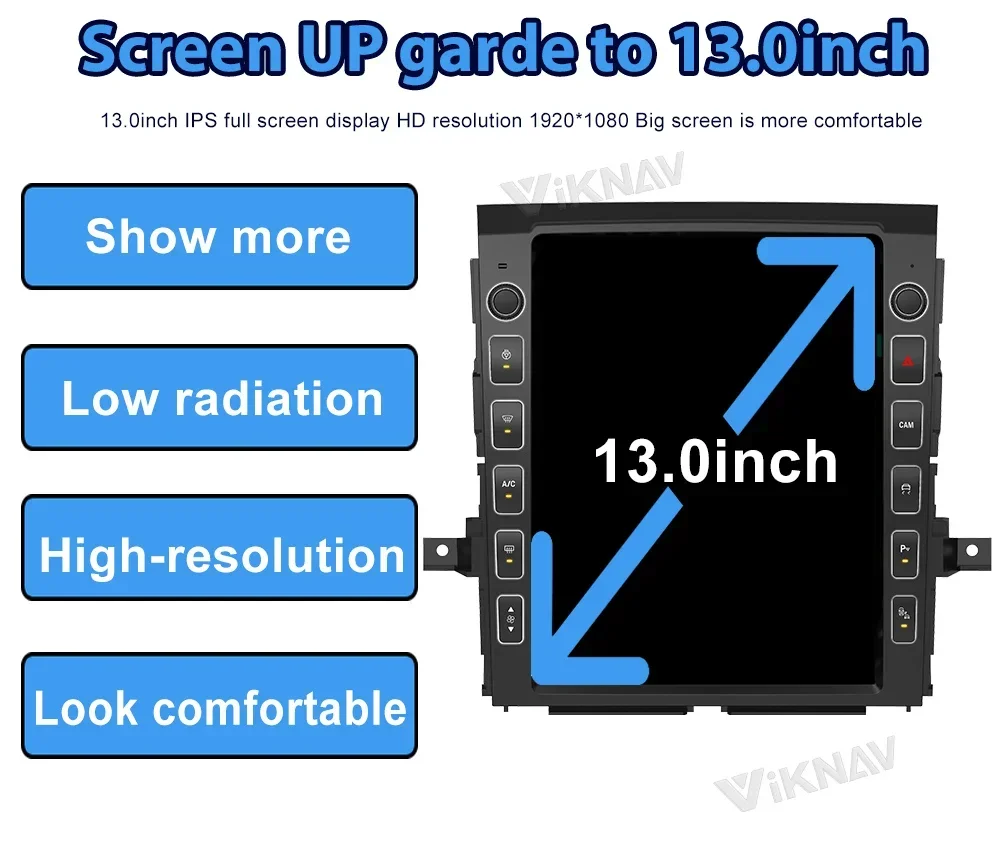 13 Inch Android 12 Car Radio Upgrade For 2016-2019 Nissan Titan Auto Multimedia Player Carplay Head Unit Stereo Replacement