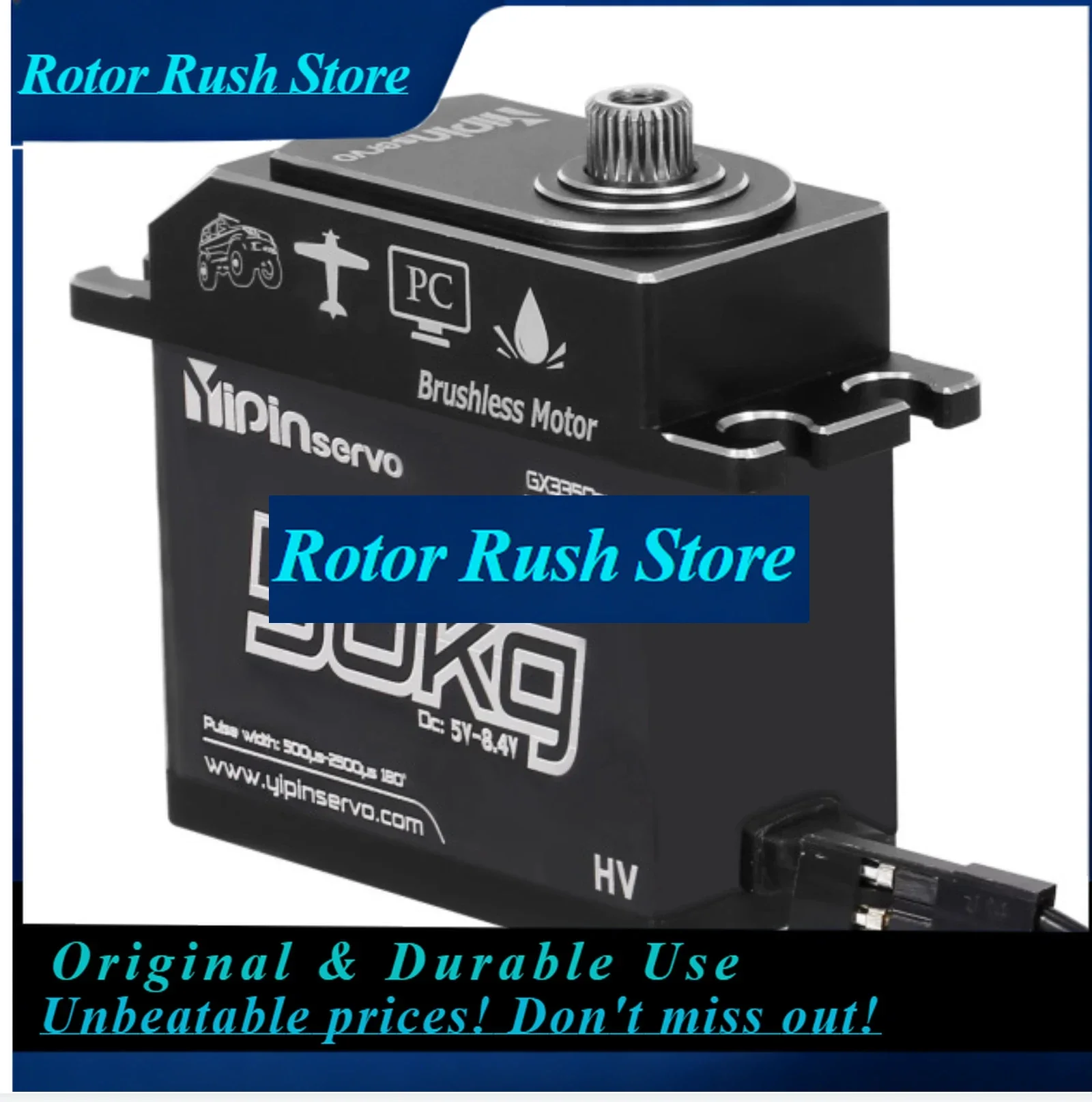 RoRuSGX3350BLS 50KG Digital  IP67 Waterproof Full Metal Body For RC Cars & Robots