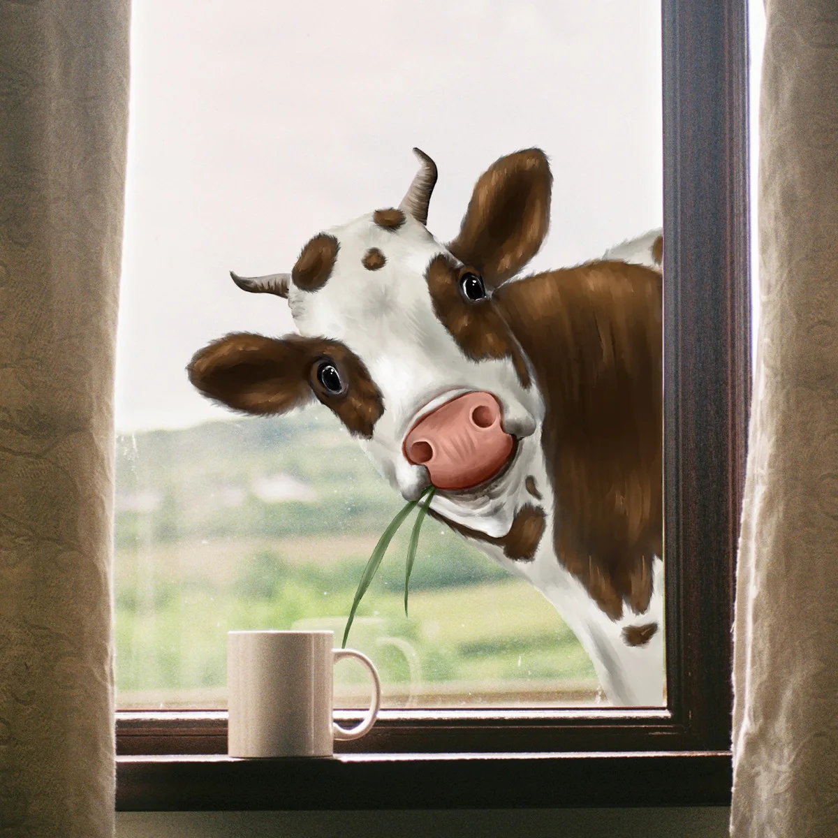 

30x35cm new animal milk cow electrostatic sticker glass sticker living room decoration window sticker wholesale