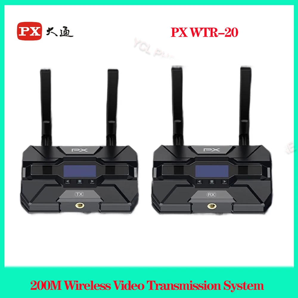 PX WTR-20 200M sistema di trasmissione Video Wireless 200M HDMI 4 k30 1080p con ricevitore trasmettitore 60Los gamma 50ms Latency OLED