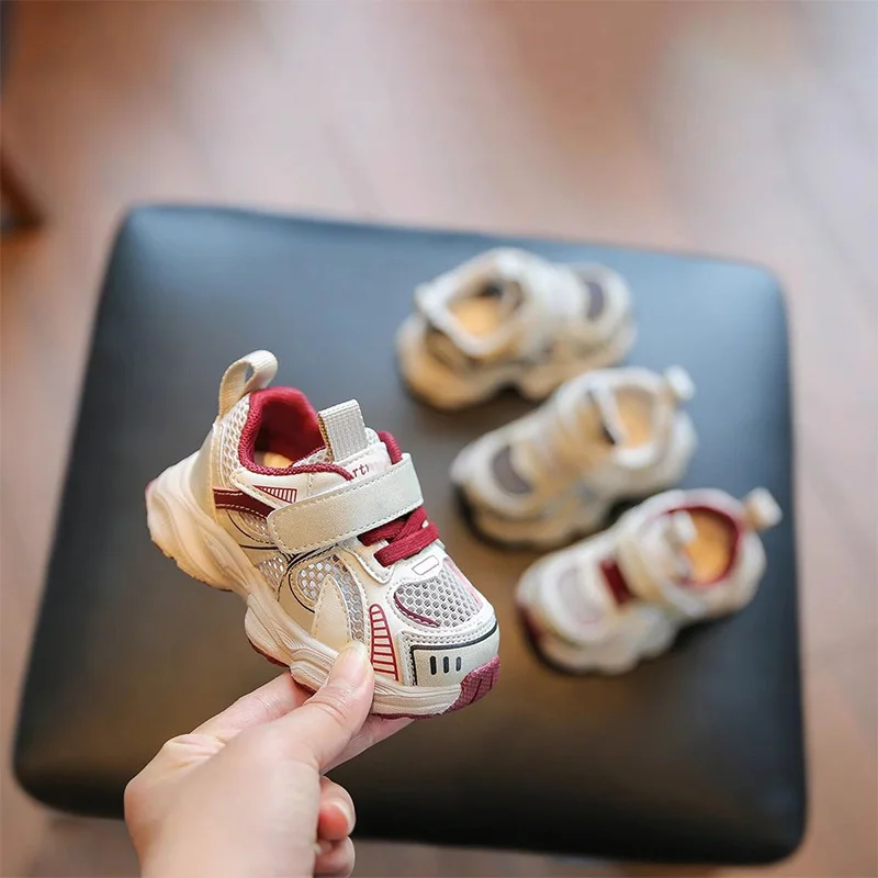 

2025 Summer New Kids Running Shoes Breathable Soft Bottom Net Shoes Children Sports Sneakers Girls Toddler Footwear Comfortable