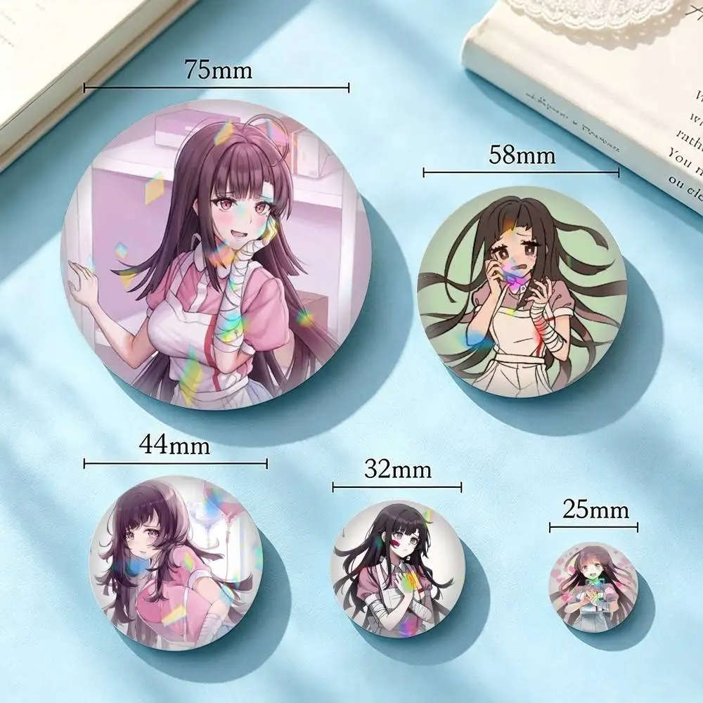 Mikan Tsumiki Danganronpa 2 25 32 44 58 75mm Badges Personalized Round Brooches Pins Accessory Gift